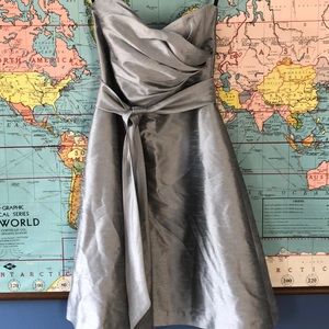 Gray Silver Alfred Sung Bridesmaid Dress | 6